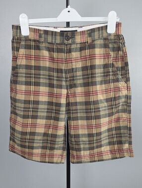 Banana Republic Plaid Chino Earth Tones Short, Men's Size 31